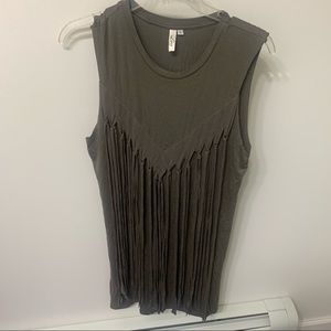 Green Fringe Coverup Dress